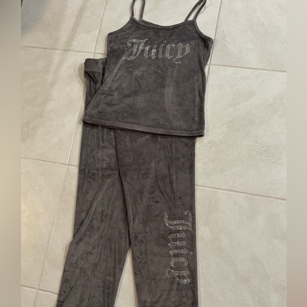 Juicy Couture Charcoal Velour Lounge Set